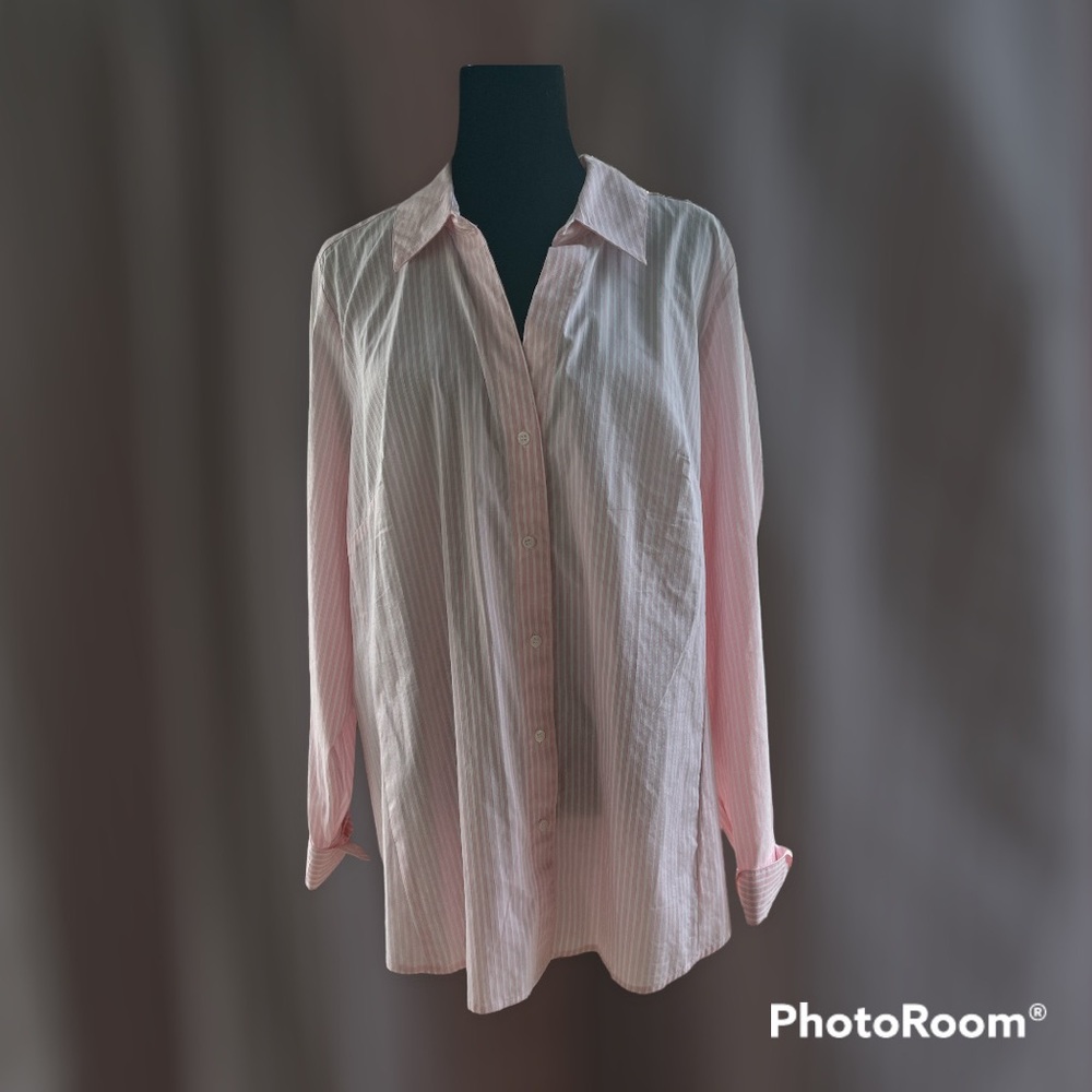 NWT Women’s Lane Bryant Button-Down Pink Blouse